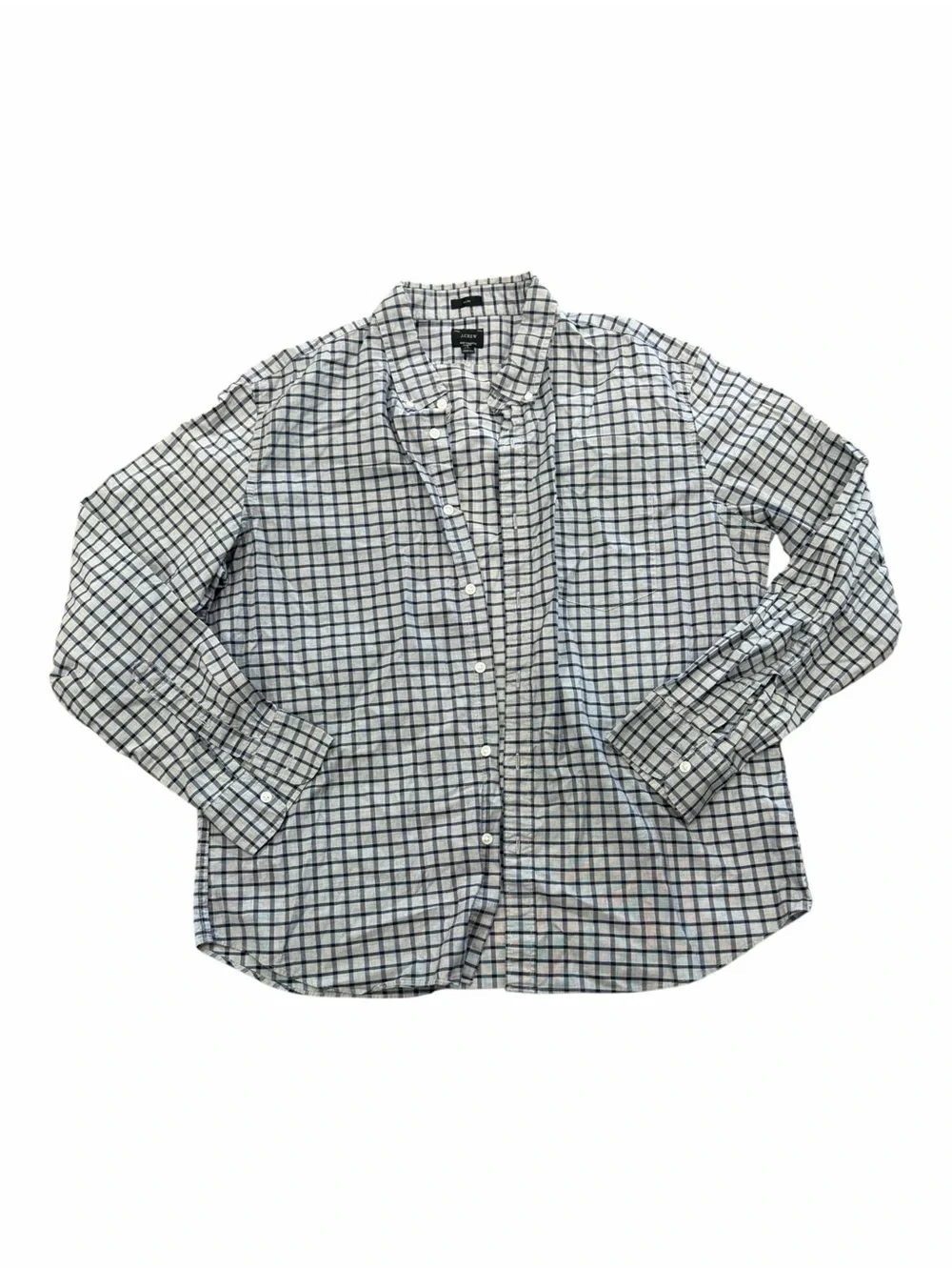 J. Crew Gray Checked Slim Button Down Shirt XXL